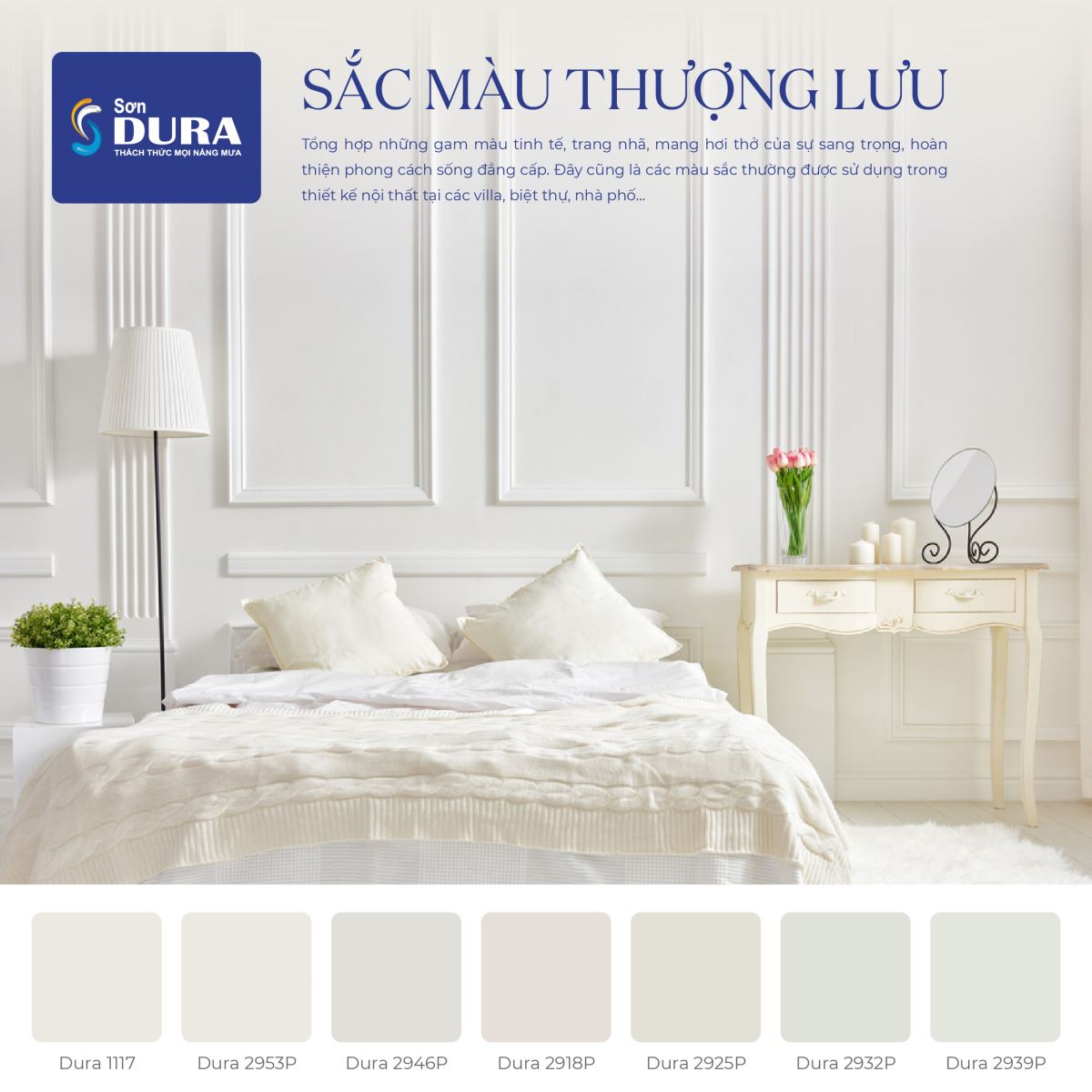 Bộ sưu tập gam màu trắng từ Sơn Dura