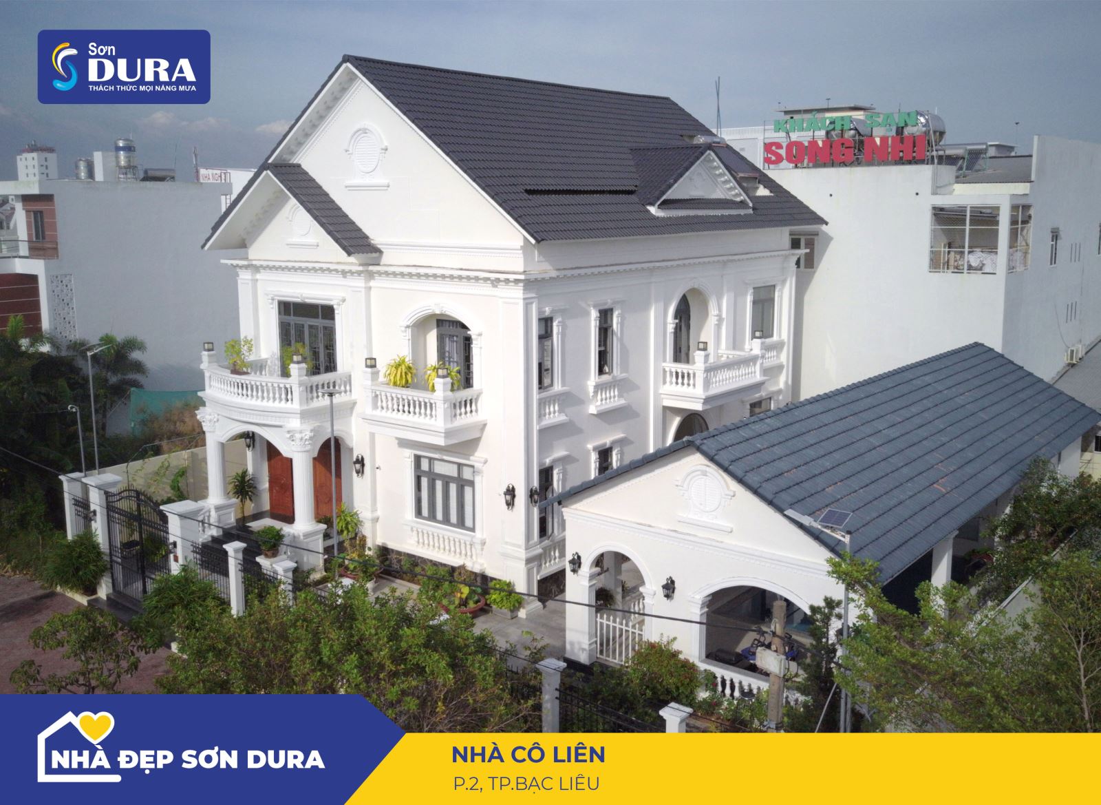 Tham khảo mẫu nhà sơn màu trắng sứ