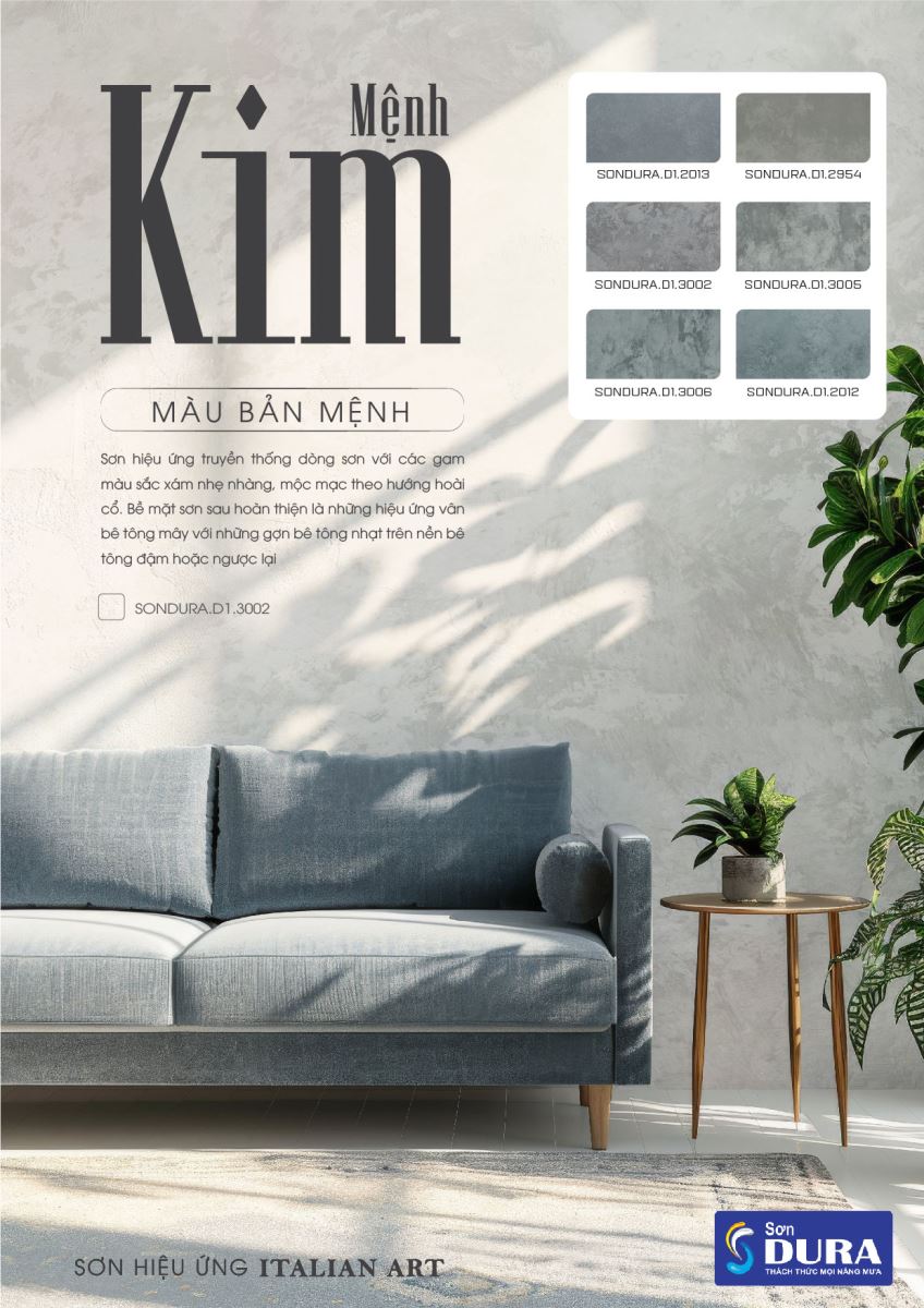 chọn màu sơn nhà đẹp hợp phong thuỷ cho người mệnh Kim