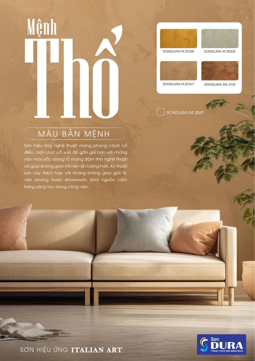 mệnh Thổ sơn nhà màu gì đẹp hợp phong thuỷ