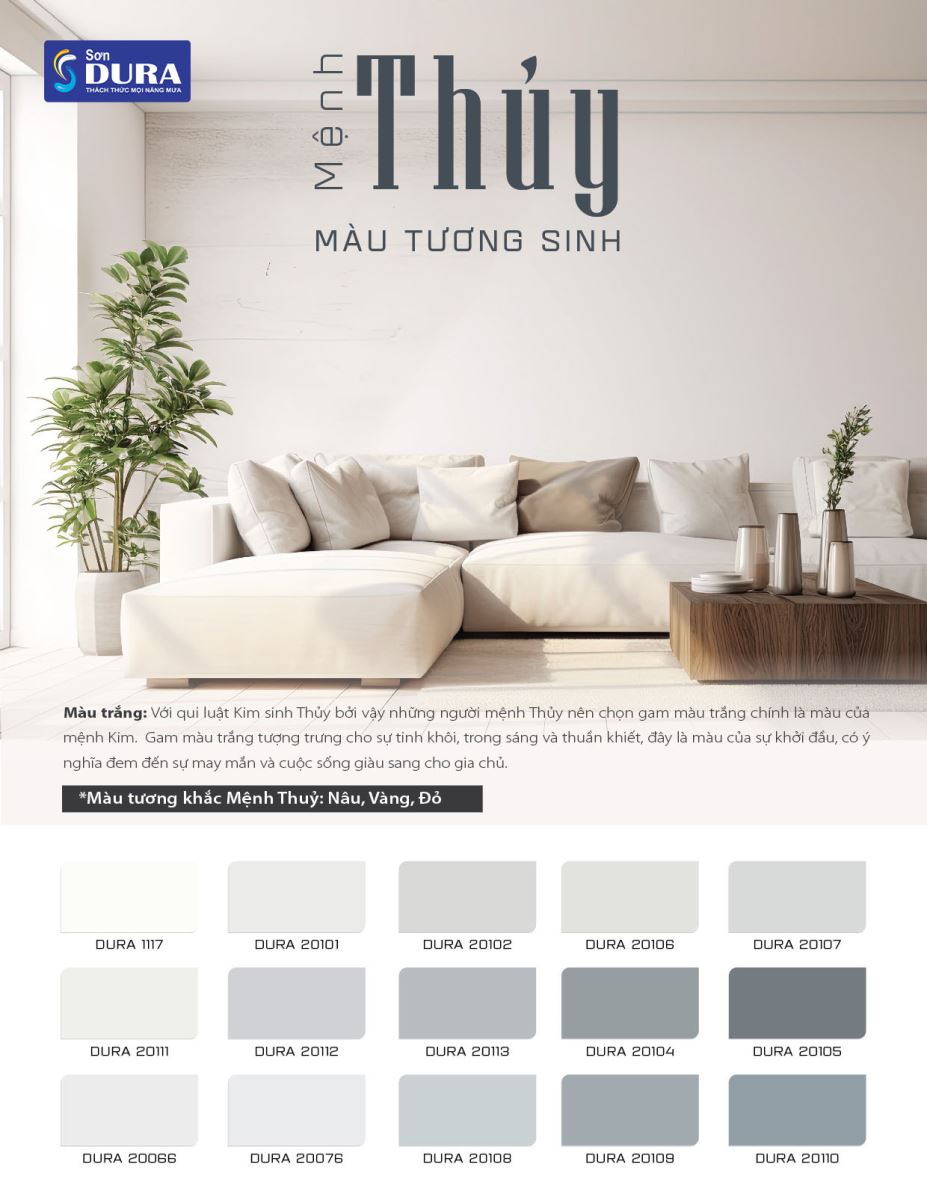 chọn màu sơn nhà đẹp hợp phong thuỷ