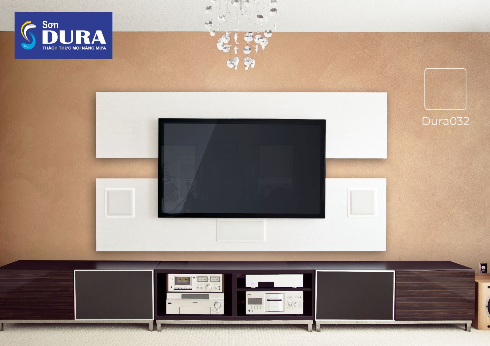 Sơn cát sa mạc Sahara thích hợp cho các không gian nghe nhạc, xem TV cần tới khả năng hút âm