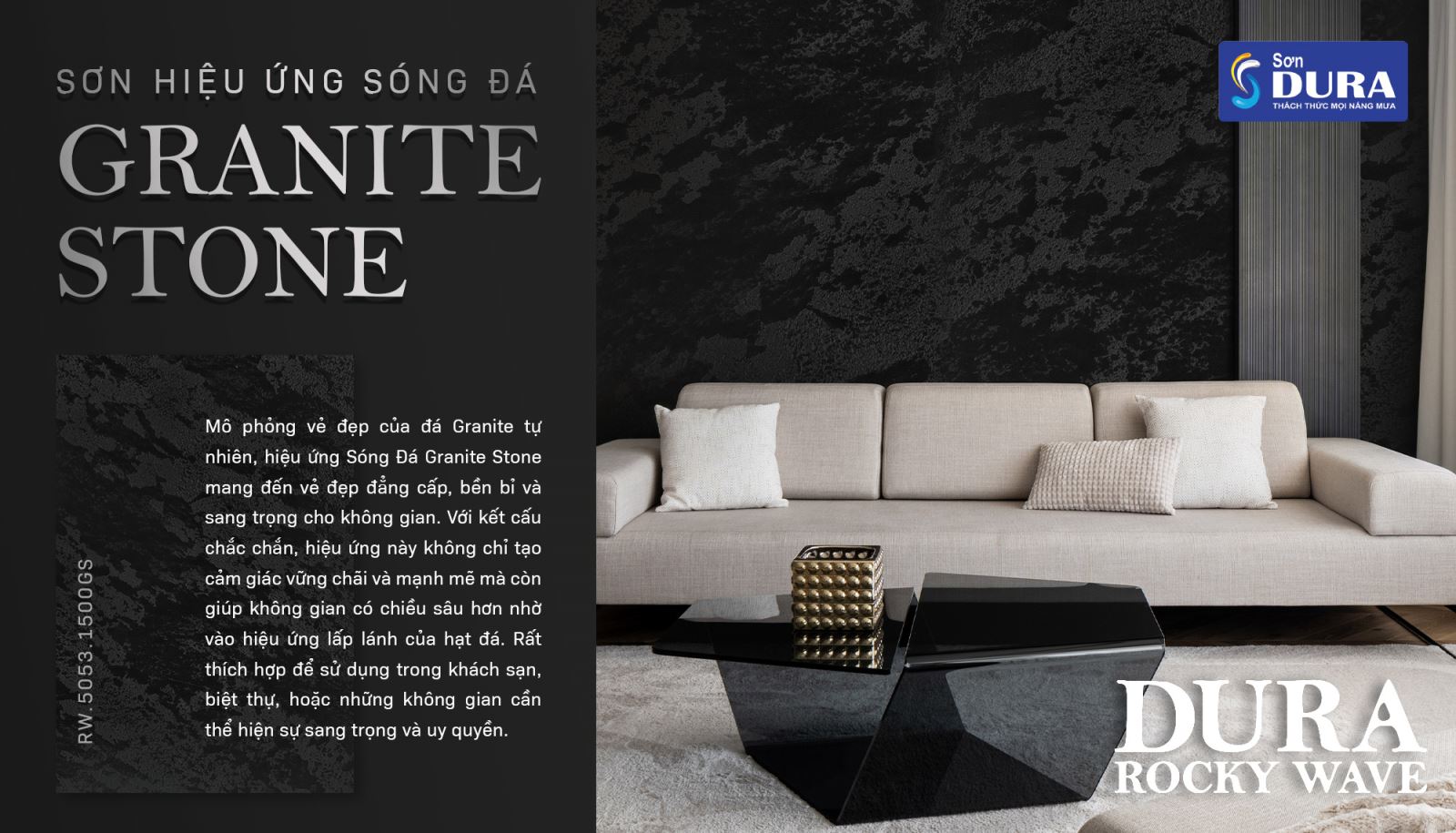 Sơn hiệu ứng sóng đá granite stone
