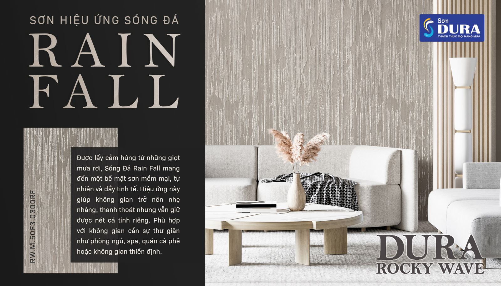 Sơn hiệu ứng sóng đá rain fall