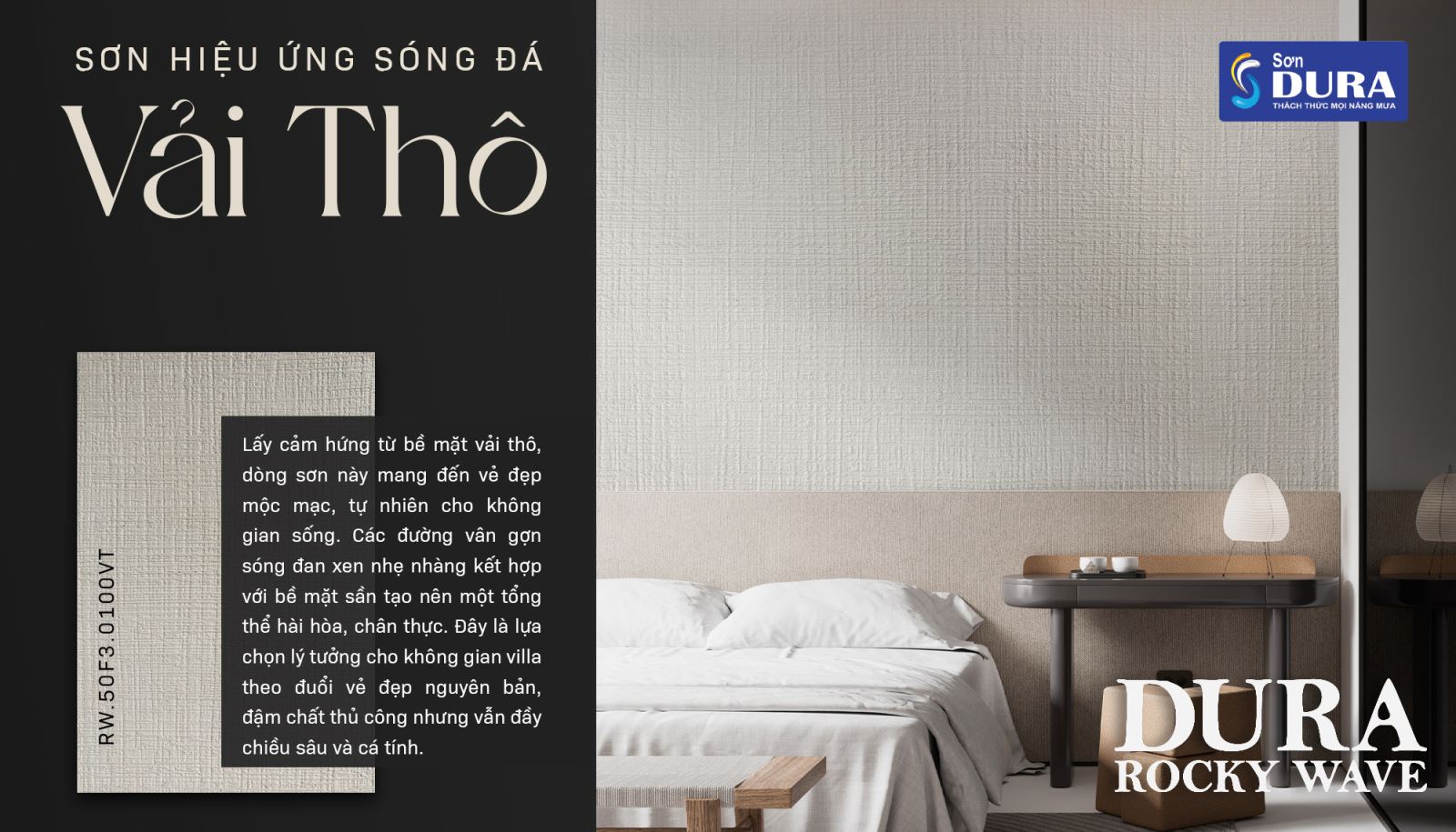 sơn hiệu ứng sóng đá vải thô