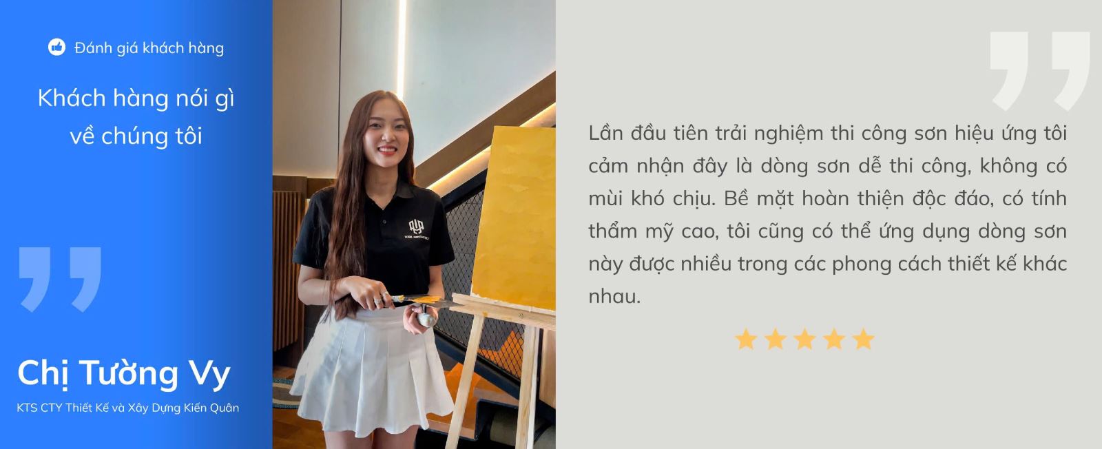 ý kiến khách hàng về sơn hiệu ứng