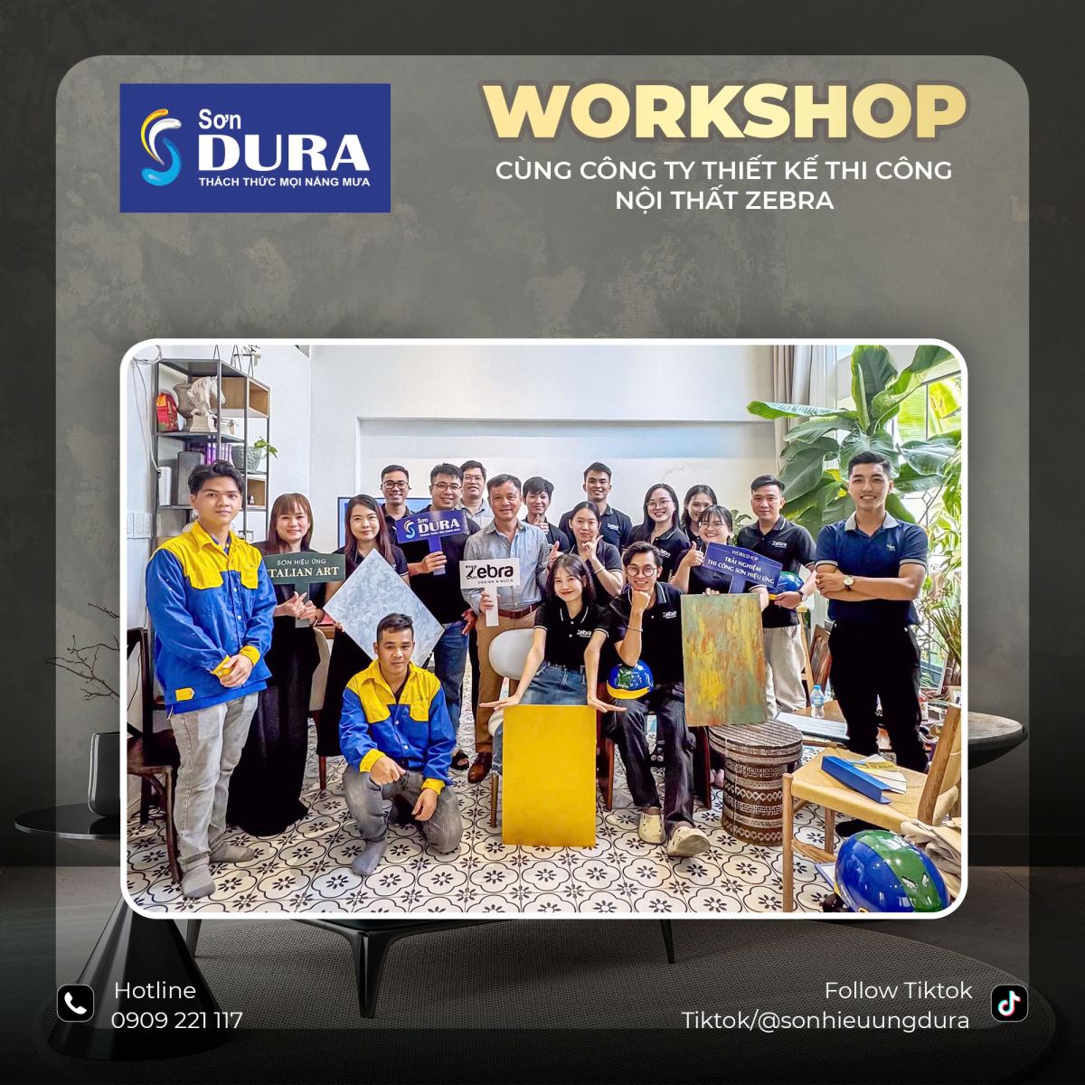 workshop thi công sơn hiệu ứng tại zebra