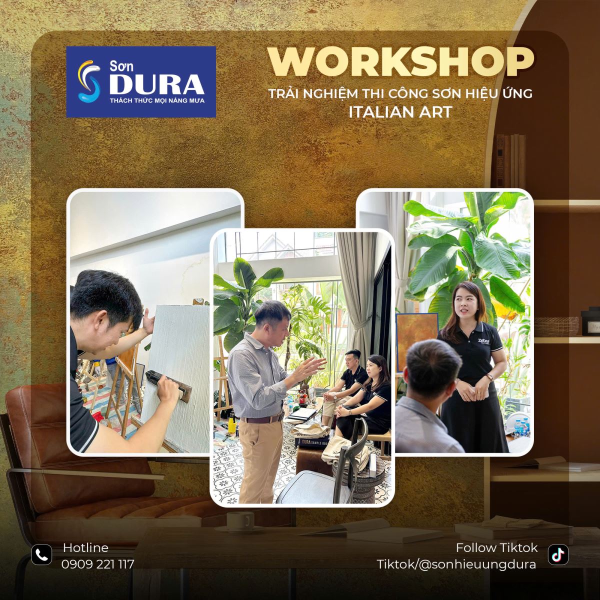 workshop thi công sơn hiệu ứng tại zebra