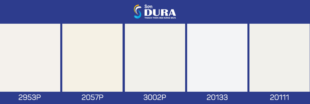 Bảng màu sơn trắng từ Sơn Dura
