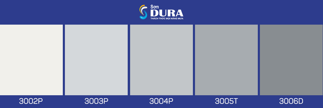 Bảng màu sơn xám của Sơn Dura