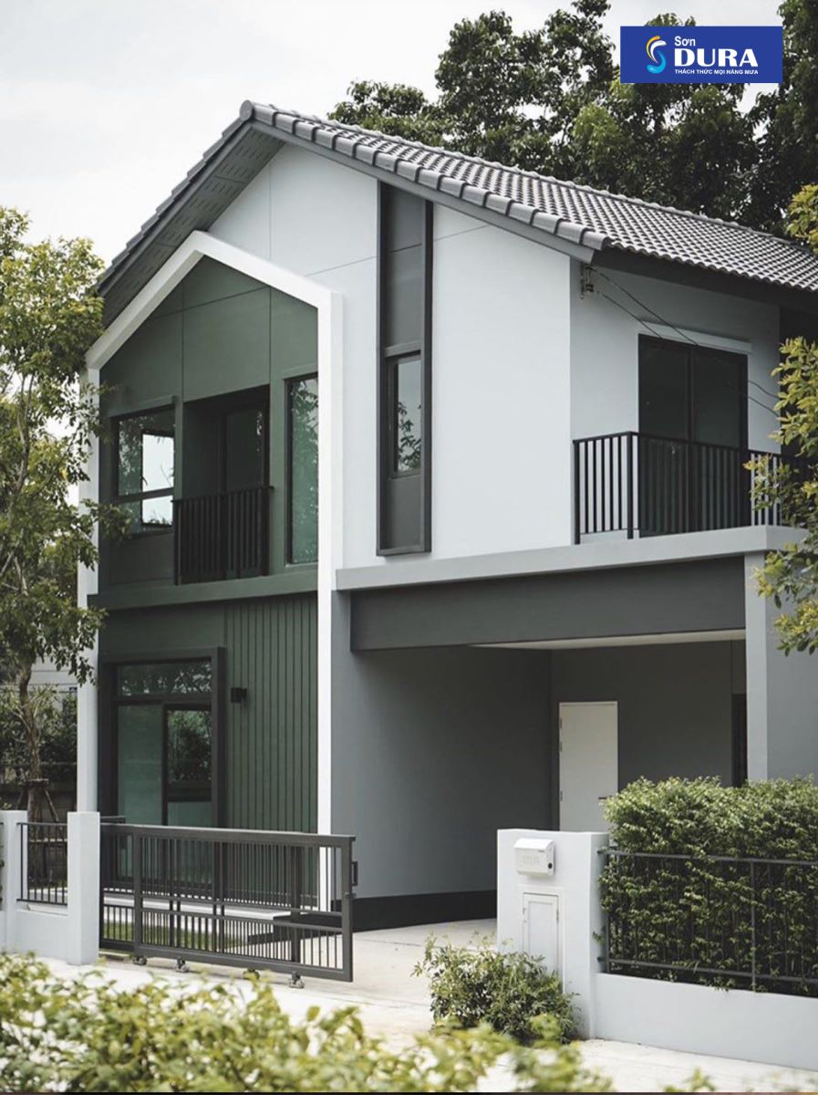 phối màu sơn nhà cấp 4 