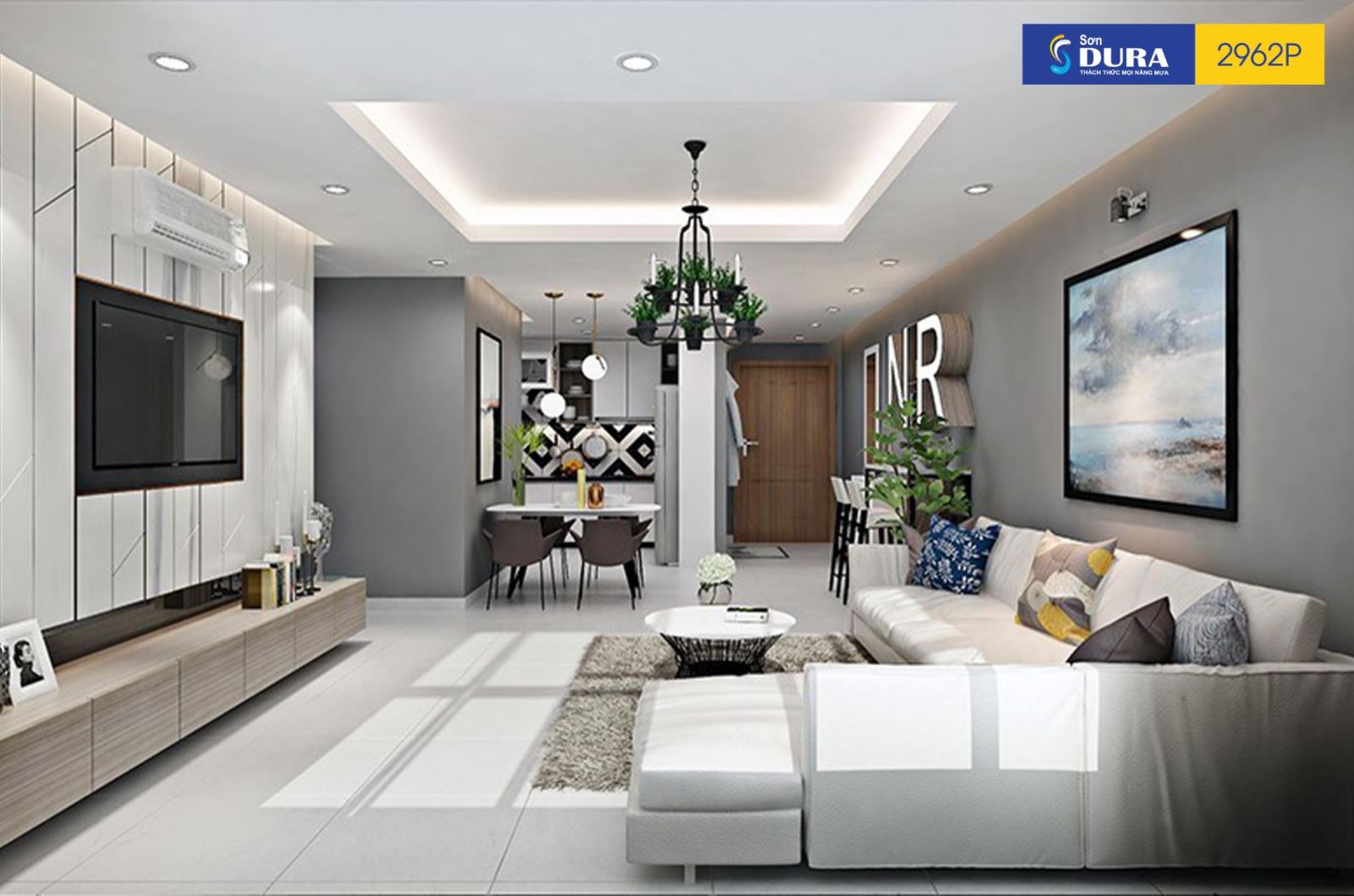 phối màu sơn nhà cấp 4 