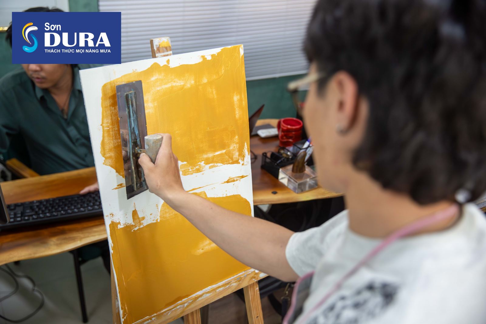 workshop thi công sơn hiệu ứng tại sya design studio