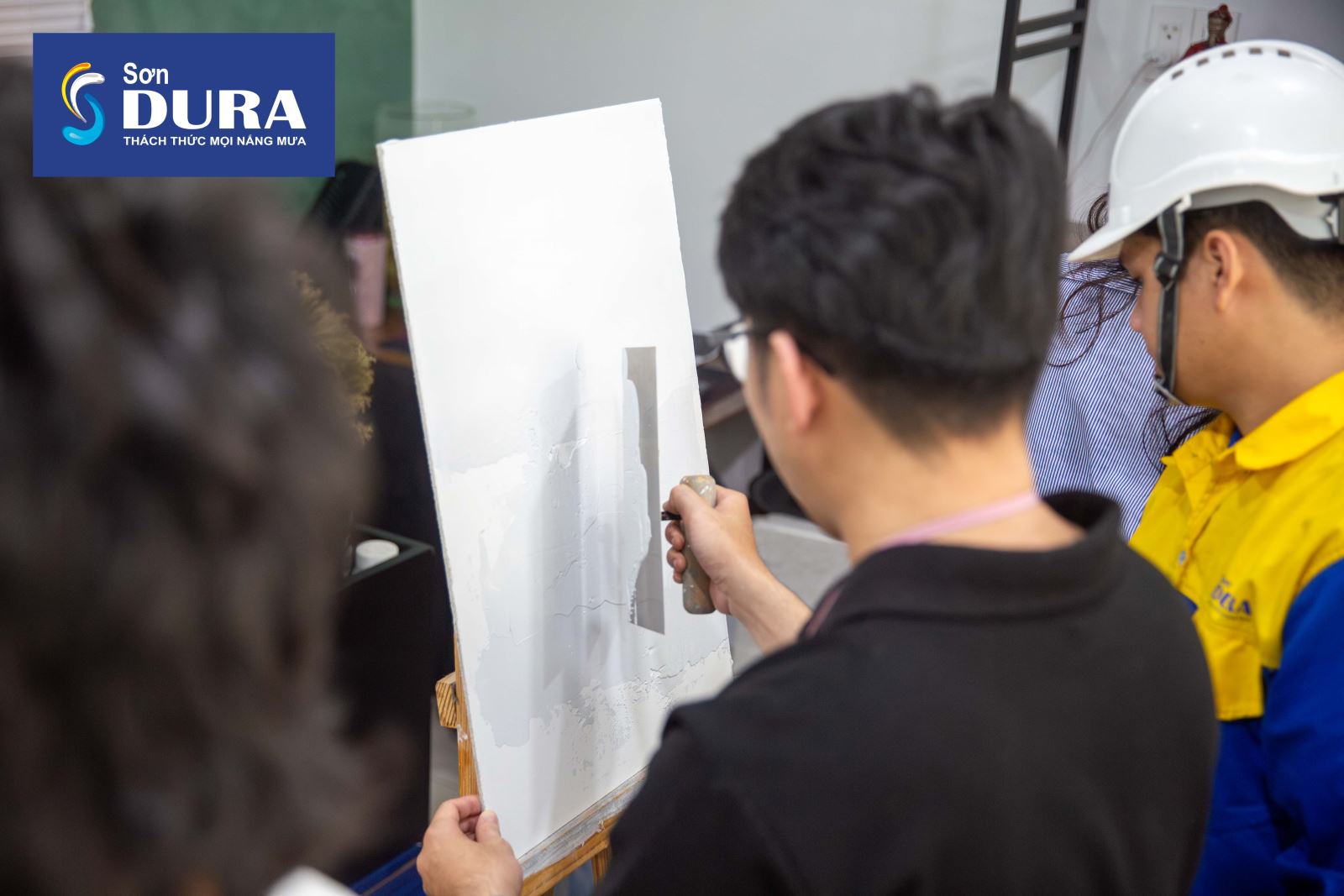 workshop thi công sơn hiệu ứng tại sya design studio