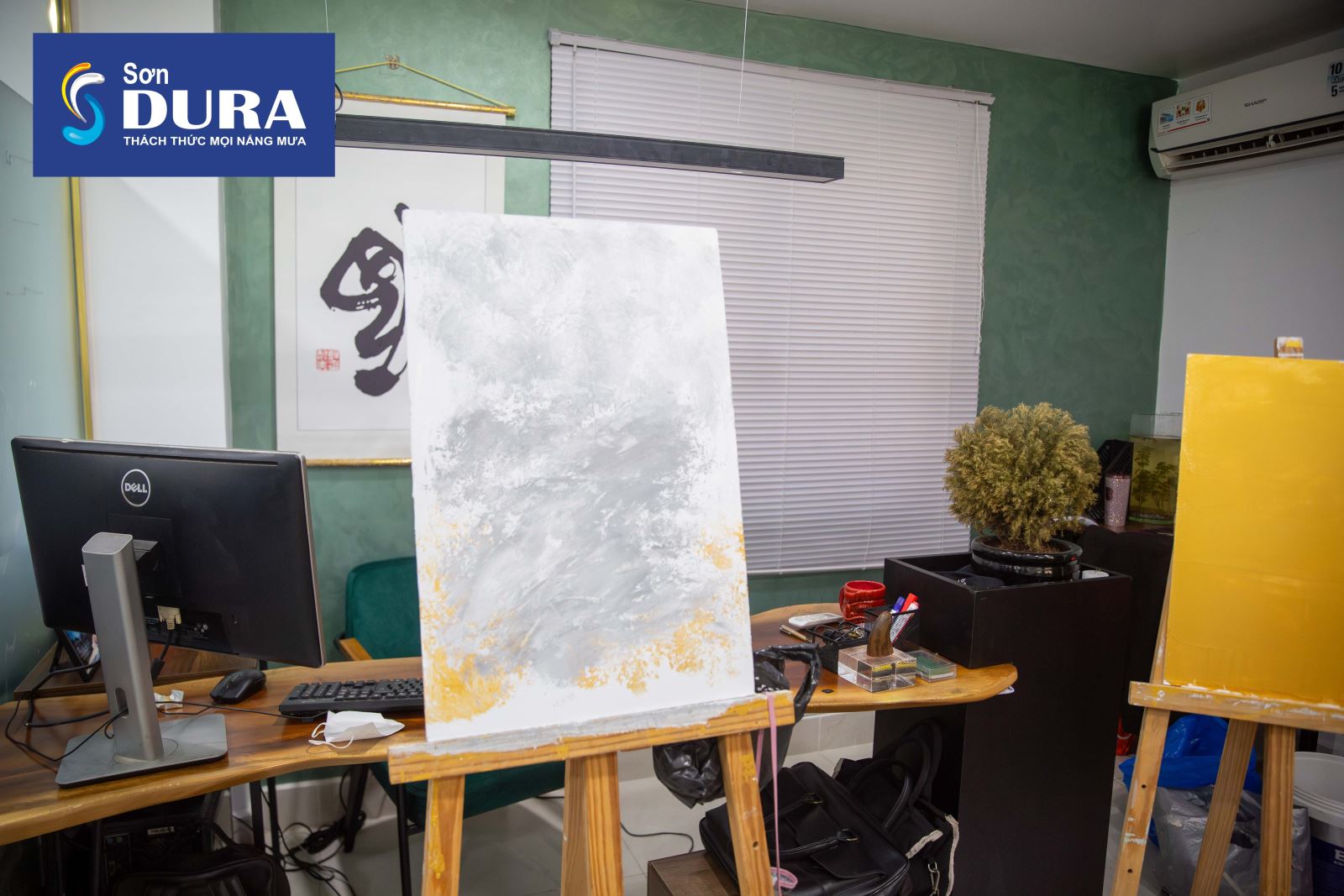 workshop thi công sơn hiệu ứng tại sya design studio